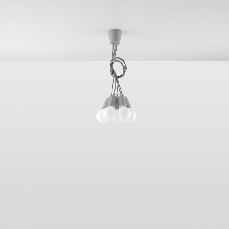 Hanglamp DIEGO 5 grijs
