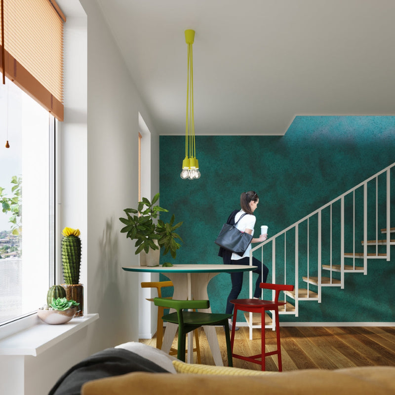 Hanglamp DIEGO 5 geel