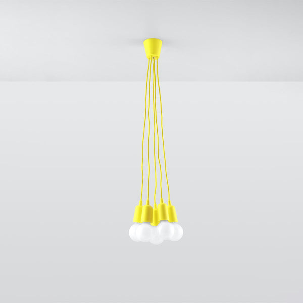 Hanglamp DIEGO 5 geel