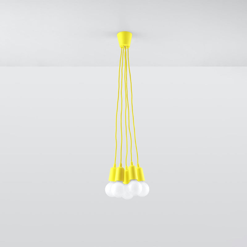 Hanglamp DIEGO 5 geel