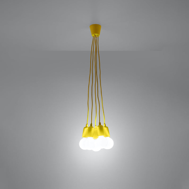 Hanglamp DIEGO 5 geel