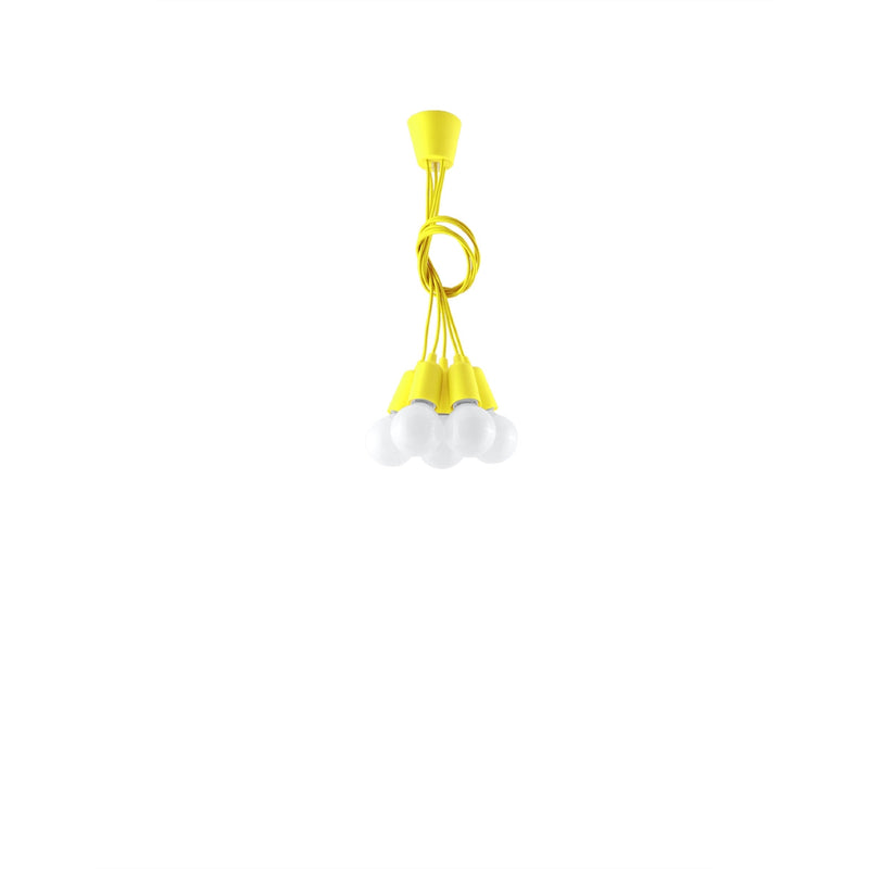 Hanglamp DIEGO 5 geel