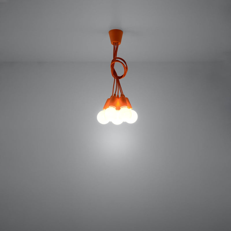 Hanglamp DIEGO 5 oranje