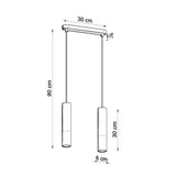 Hanglamp BORGIO 2 zwart
