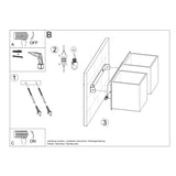 Wandlamp QUAD 2 wit
