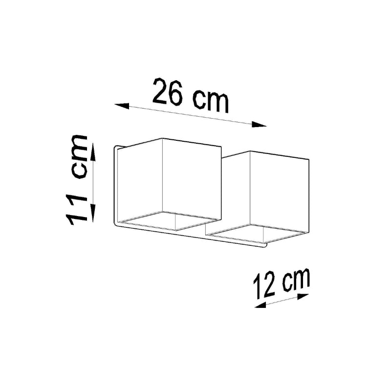 Wandlamp QUAD 2 zwart