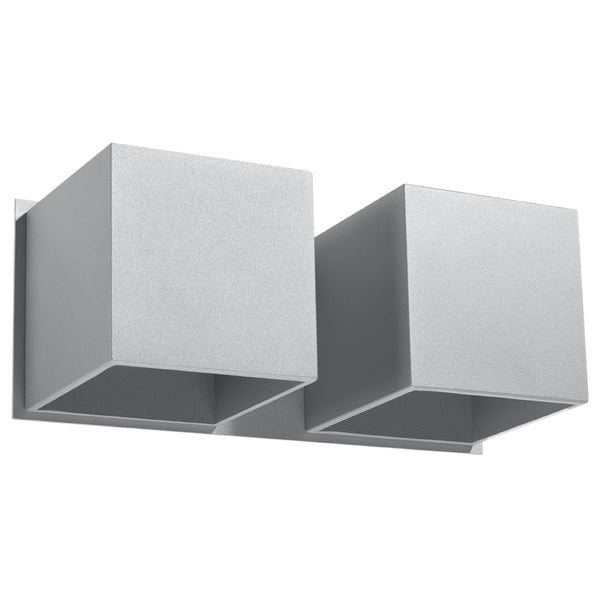 Wandlamp QUAD 2 grijs
