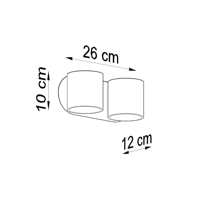 Wandlamp ORBIS 2 wit