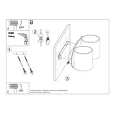 Wandlamp ORBIS 2 zwart