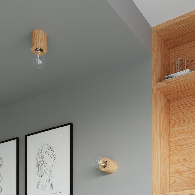 Wandlamp SALGADO naturel hout