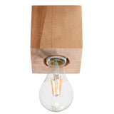 Plafondlamp ARIZ natuurlijk hout