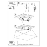 Plafondlamp HEXA 35 wit