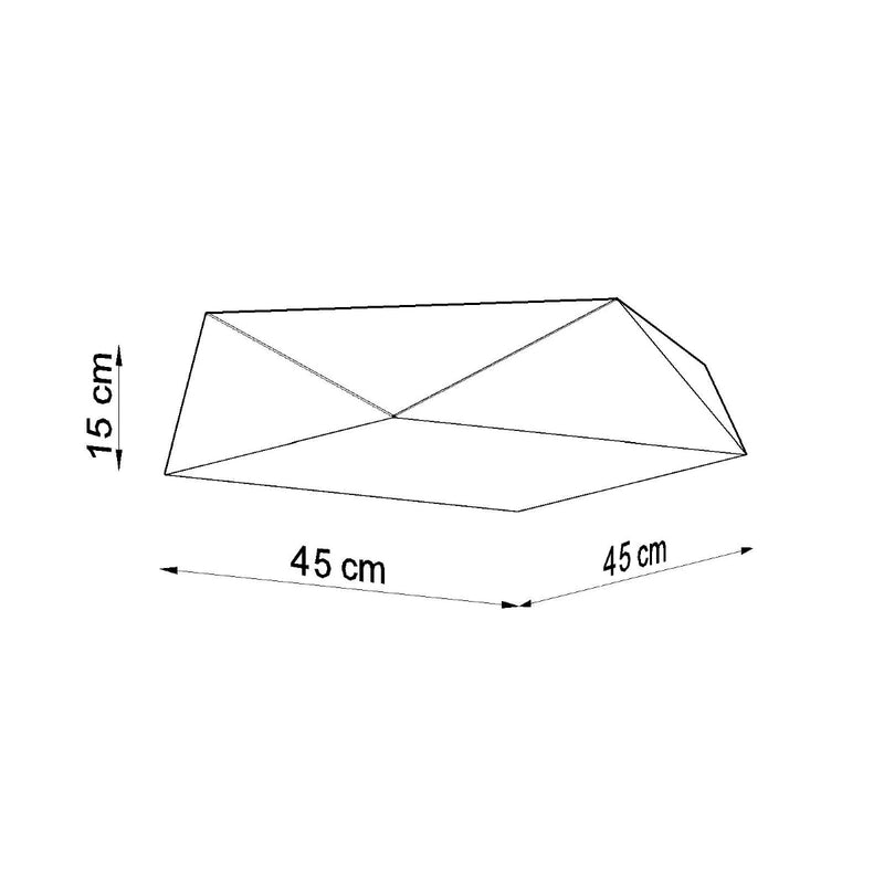 Plafondlamp HEXA 45 zilver