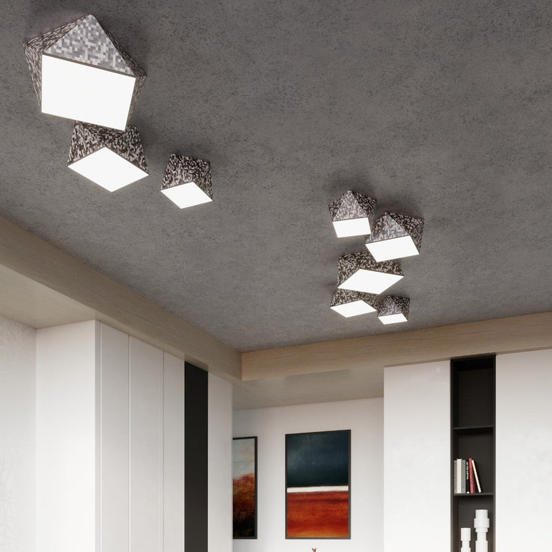 Plafondlamp HEXA 45 zilver