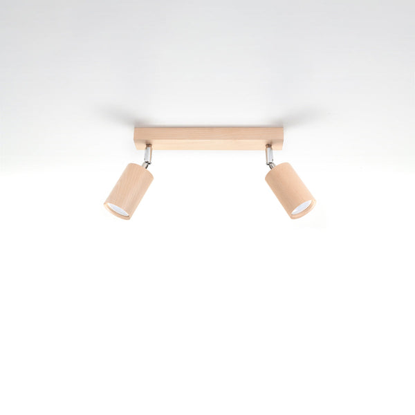 Plafondlamp BERG 2 naturel hout