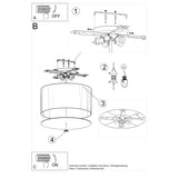 Kroonluchter OTTO 50 wit