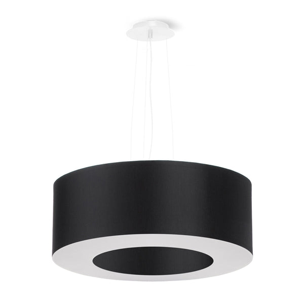 Simpele zwarte Kroonluchter SATURNO 50