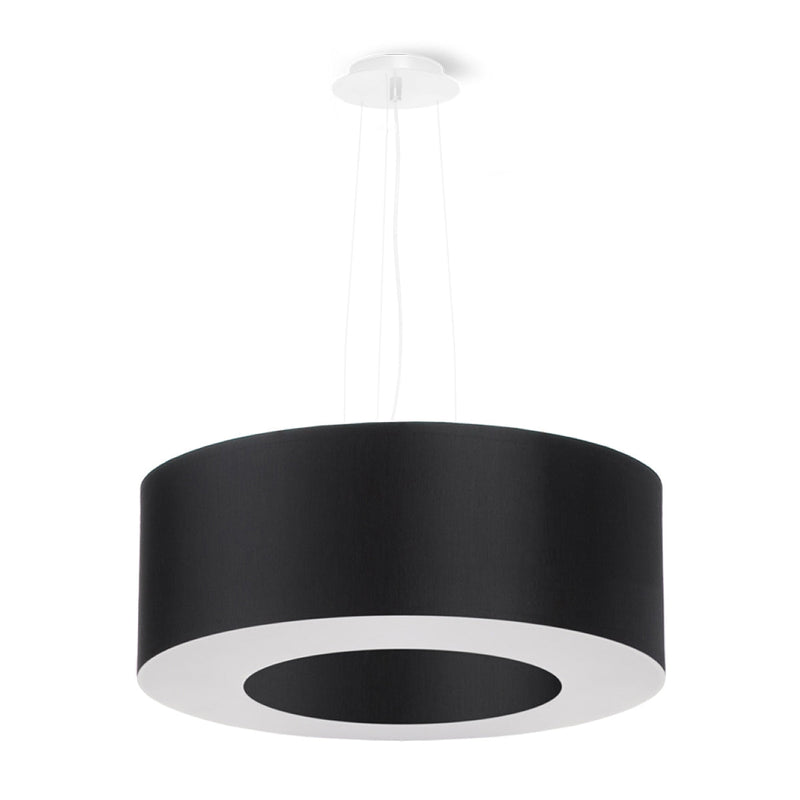 Simpele zwarte Kroonluchter SATURNO 50