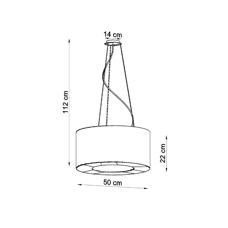 Simpele zwarte Kroonluchter SATURNO 50