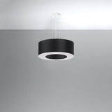 Simpele zwarte Kroonluchter SATURNO 50
