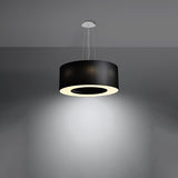 Simpele zwarte Kroonluchter SATURNO 50