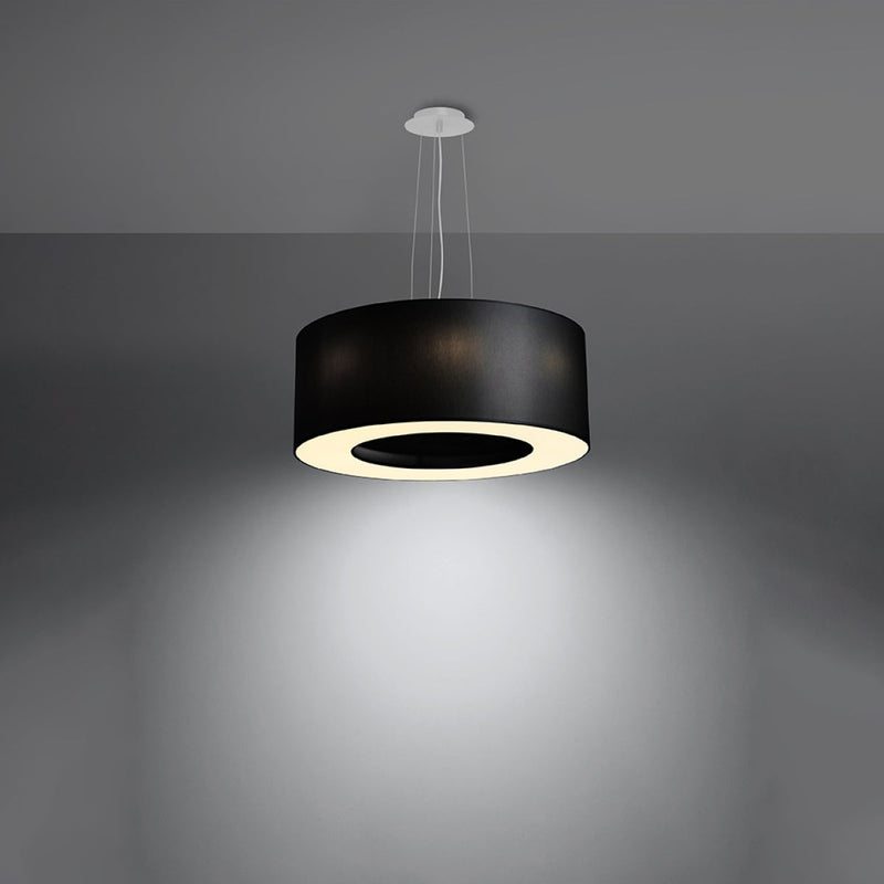 Simpele zwarte Kroonluchter SATURNO 50