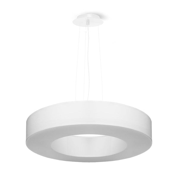 Simpele witte Kroonluchter SATURNO SLIM 50
