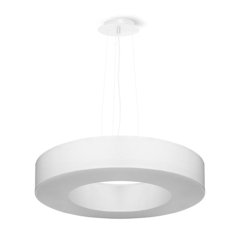 Simpele witte Kroonluchter SATURNO SLIM 50