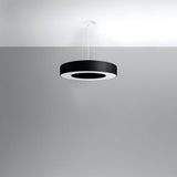 Simpele zwarte Kroonluchter SATURNO SLIM 50