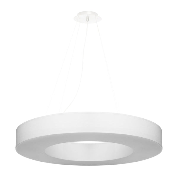 Simpele witte Kroonluchter SATURNO SLIM 70
