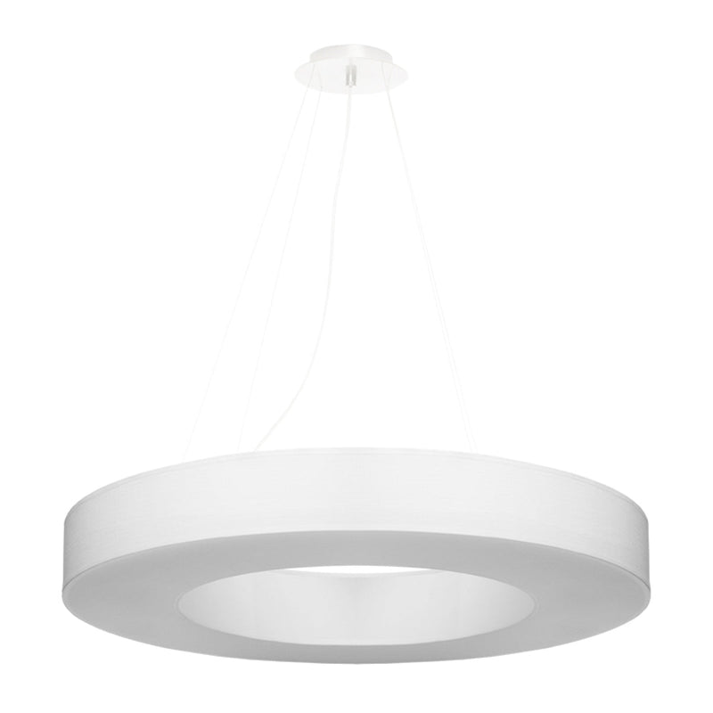 Simpele witte Kroonluchter SATURNO SLIM 70