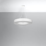 Simpele witte Kroonluchter SATURNO SLIM 70