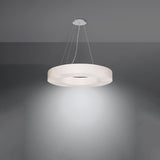 Simpele witte Kroonluchter SATURNO SLIM 70