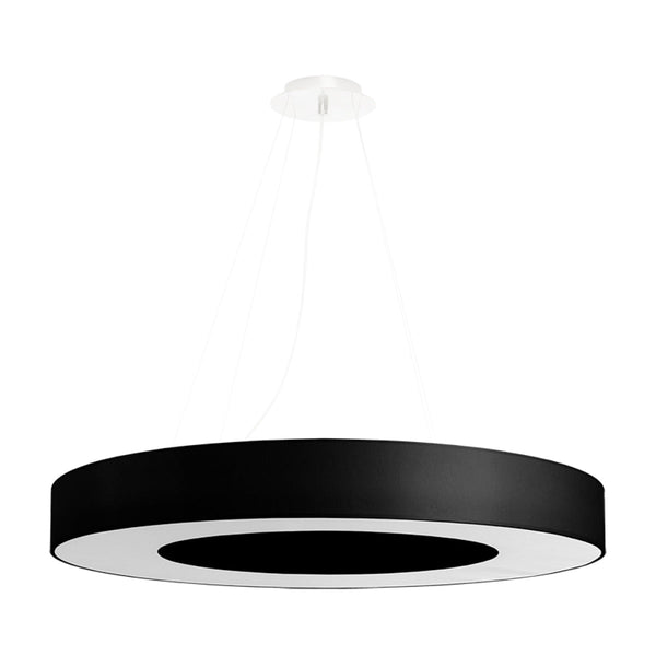Simpele zwart Kroonluchter SATURNO SLIM 70