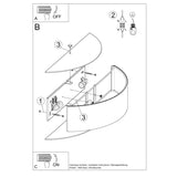 Wandlamp SKALA ZWART