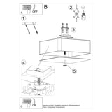 Plafondlamp LOKKO 45 wit