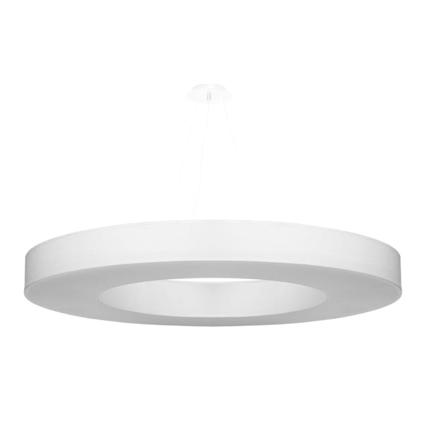 Elegante witte Kroonluchter SATURNO SLIM 90