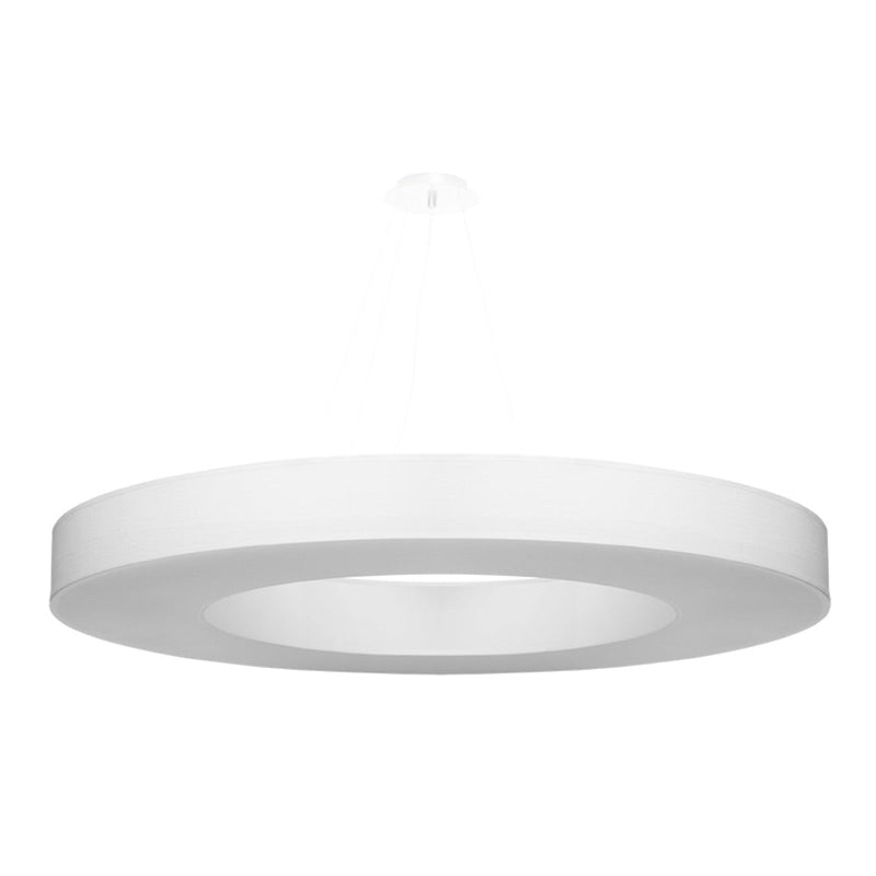 Elegante witte Kroonluchter SATURNO SLIM 90