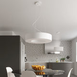 Elegante witte Kroonluchter SATURNO SLIM 90