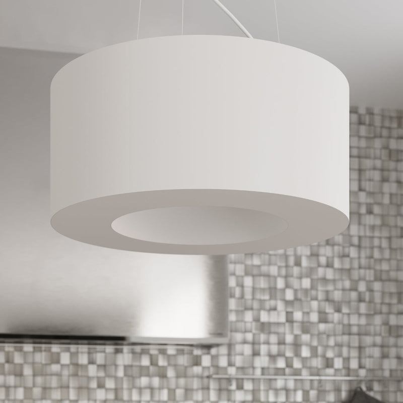 Elegante witte Kroonluchter SATURNO SLIM 90