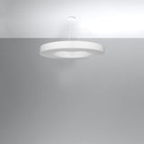 Elegante witte Kroonluchter SATURNO SLIM 90