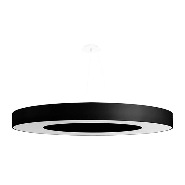 Elegante zwarte Kroonluchter SATURNO SLIM 90
