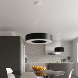 Elegante zwarte Kroonluchter SATURNO SLIM 90