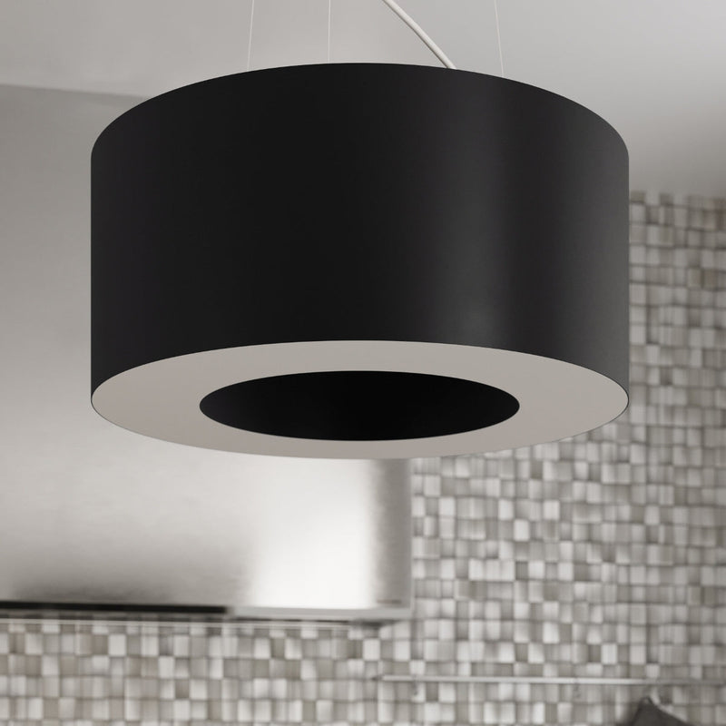 Elegante zwarte Kroonluchter SATURNO SLIM 90