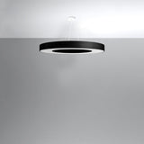 Elegante zwarte Kroonluchter SATURNO SLIM 90