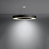 Elegante zwarte Kroonluchter SATURNO SLIM 90