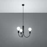 minimalistische zwarte Kroonluchter PICCOLO 3