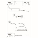 Wandlamp keramiek ATENA zwart
