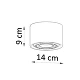 Plafondlamp BASIC 1 beton