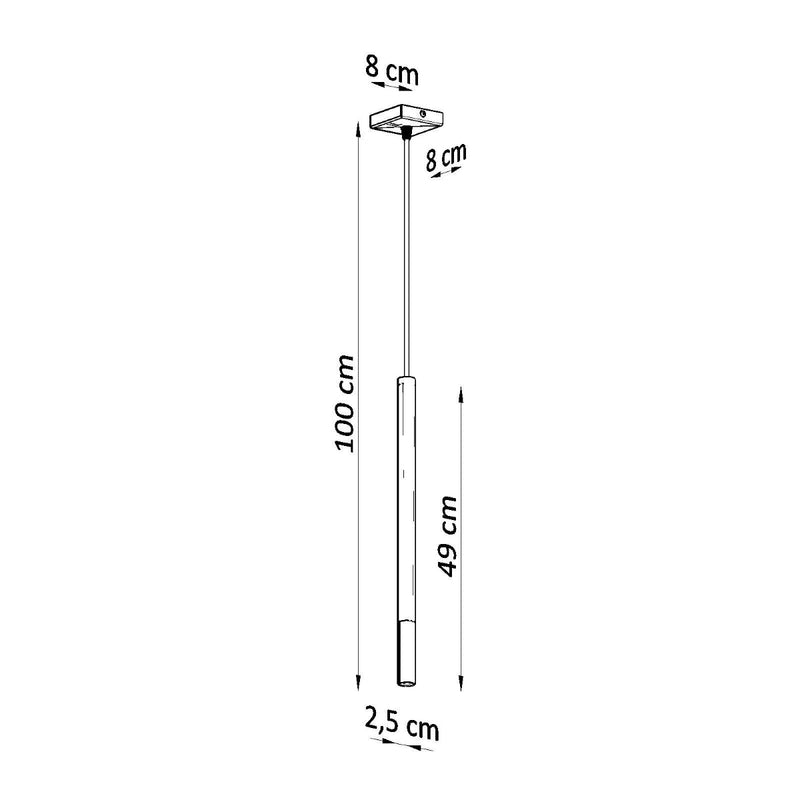 Hanglamp MOZAICA 1 zwart/chroom